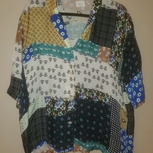 Aritzia oversized funky button up